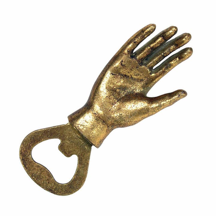 Vagabond Vintage - Wholesale Bottle/Wine Opener - IRON HAND BOTTLE OPENER WITH GOLD LEAFING