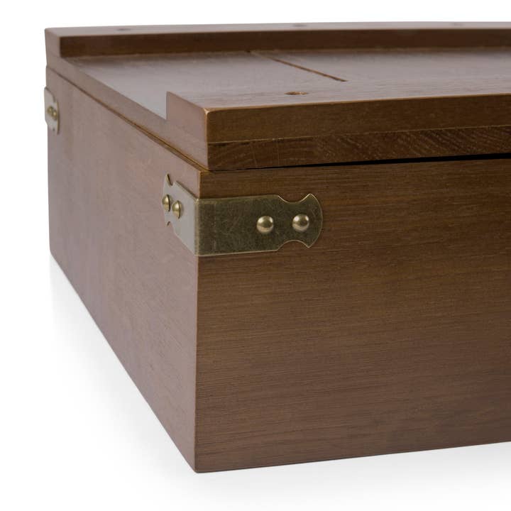 Oak Wood Whiskey Box Gift Set - Monogram for wholesale on Faire79