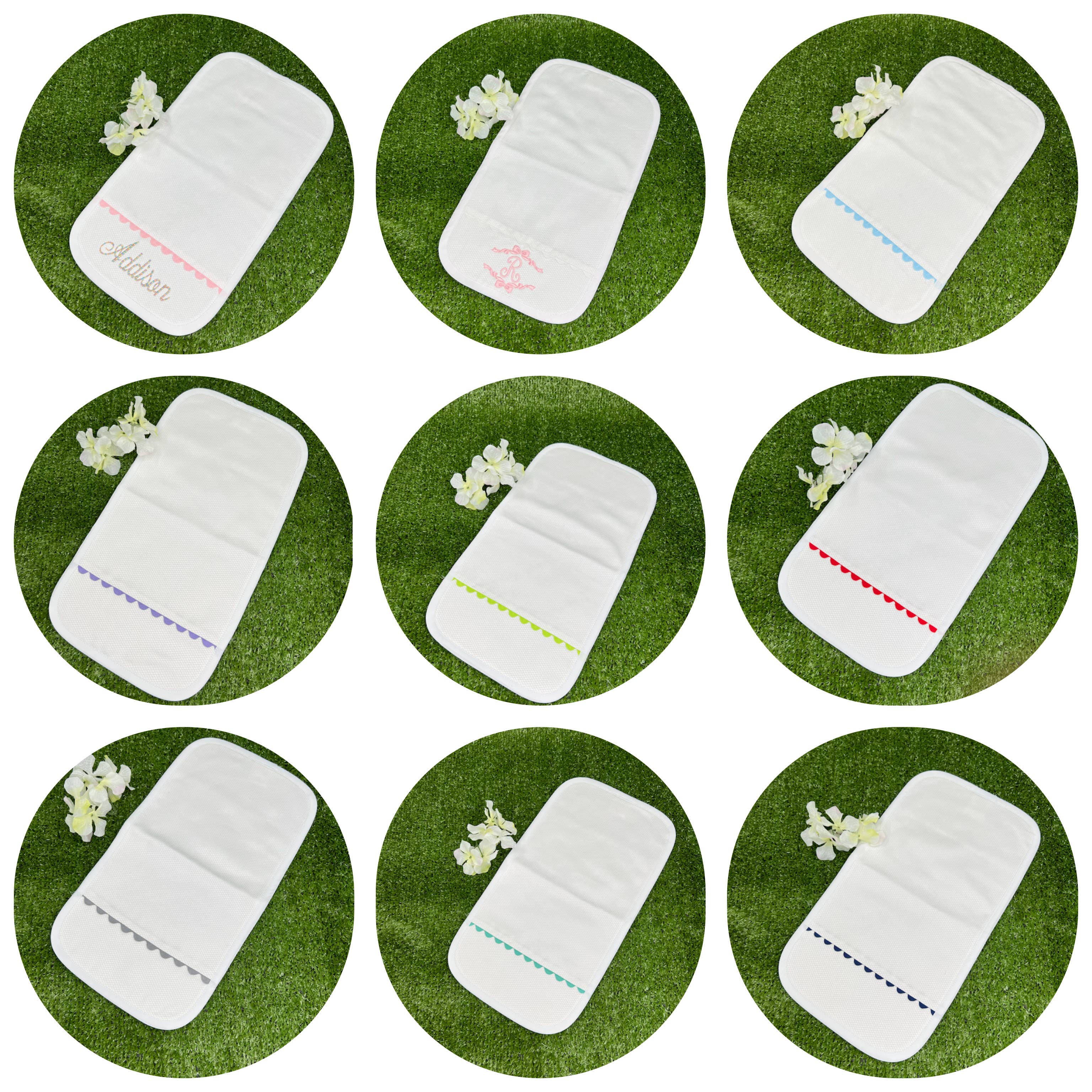 THE ROYALTY COLLECTION - Wholesale Burp Cloth - Baby - White Cotton Pique Burp Cloth7