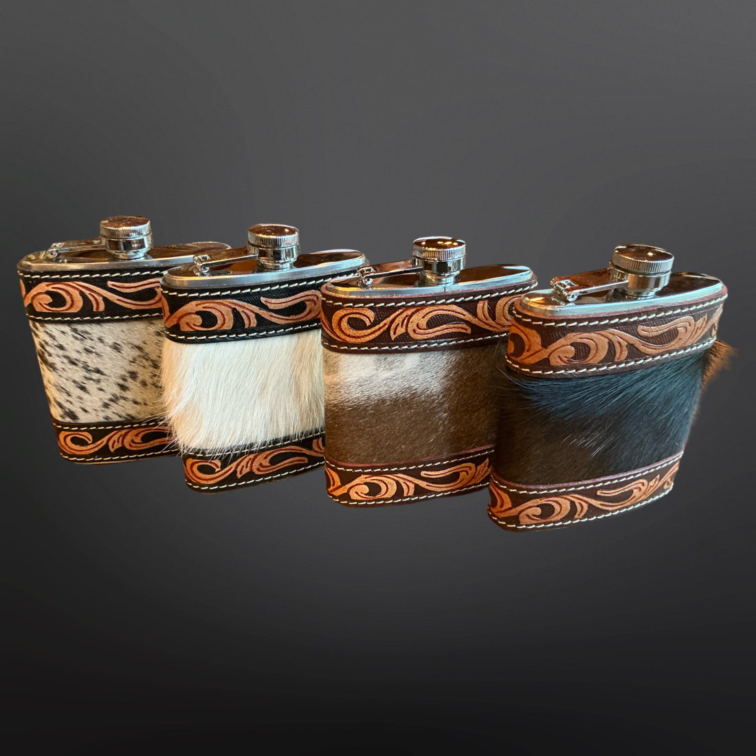 Westrian International - Wholesale Flask - Cowhide Tooled Leather Western Flask2