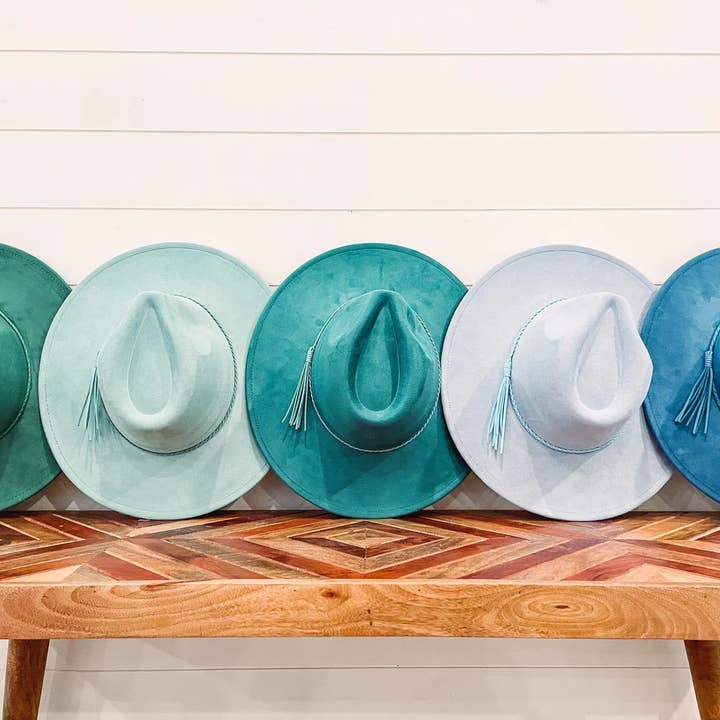 Willie & Dolly Designs - Wholesale Fedora - Women's - Blank Vegan Suede Hat