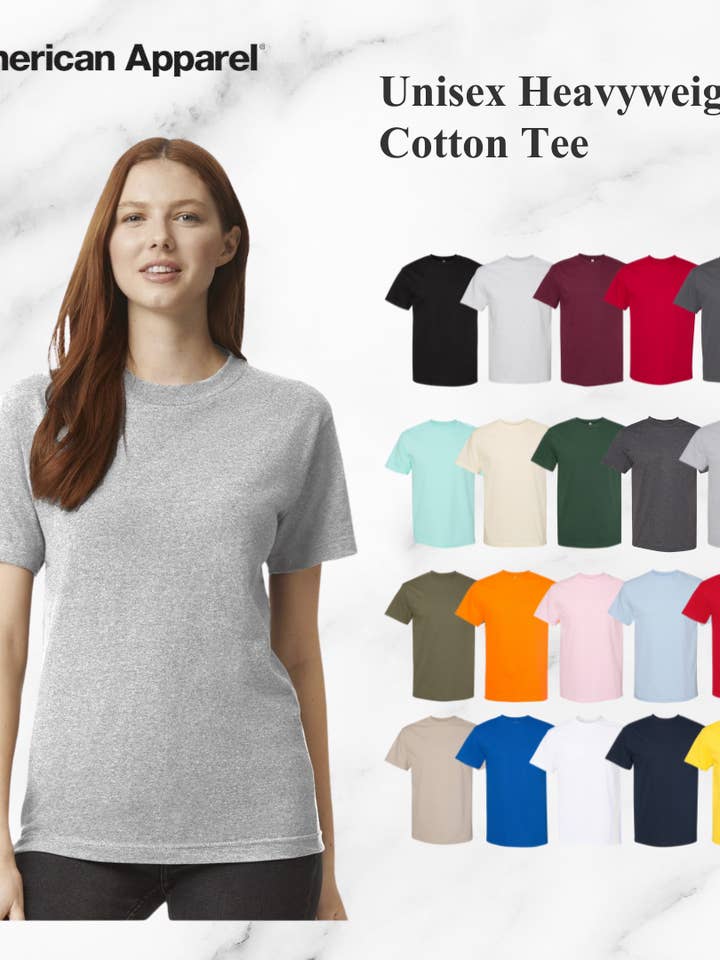 MYES BULK APPAREL - Wholesale T-Shirt - Unisex - American Apparel Heavy Cotton Tee | Unisex Essential5