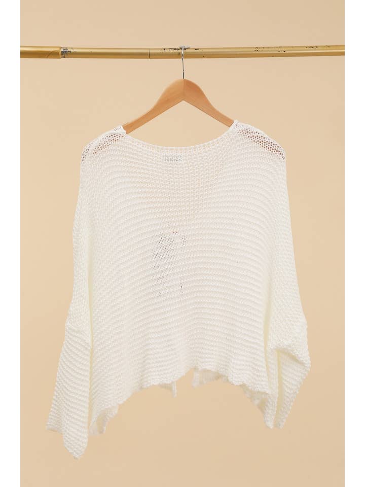 la maison des fibres naturelles – Engroshandel Pullover - Dame – Oversize strikvest i bomuld 1669 100% bomuld6