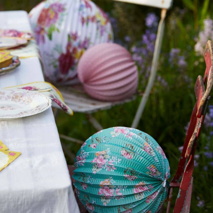 Talking Tables USA - Wholesale Decal - Party Decorations - Mixed Floral Paper Lanterns - 3 Pack | Party Supplies |6