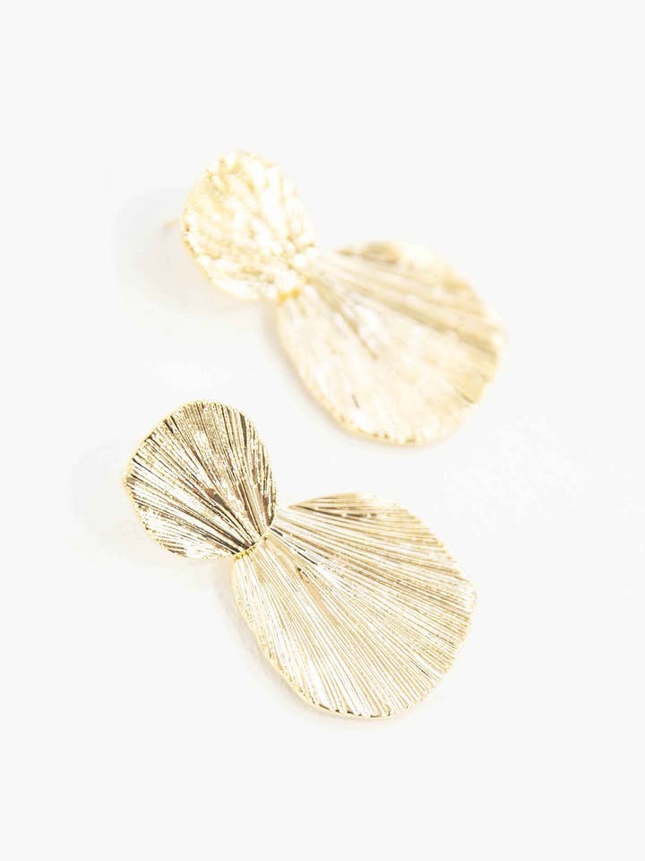 Gold Shell Drop Earrings for wholesale by Lovoda