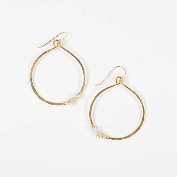 Mira Kauai - Wholesale Hangende/ronde oorbellen - Grote cirkel met veel stenen oorbellen0