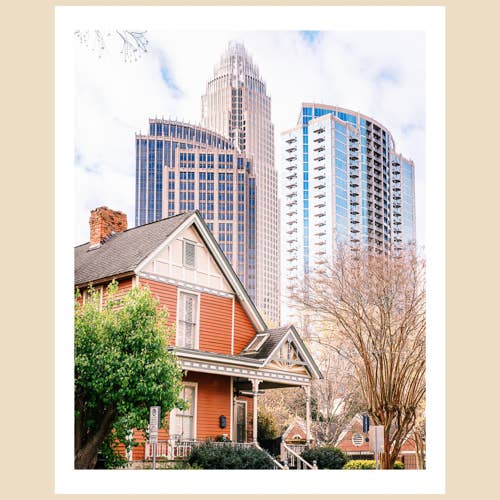 Impression d'art de Charlotte, Caroline du Nord (8x10) : Fourth Ward Corner pour la vente par Charlotte to Paris