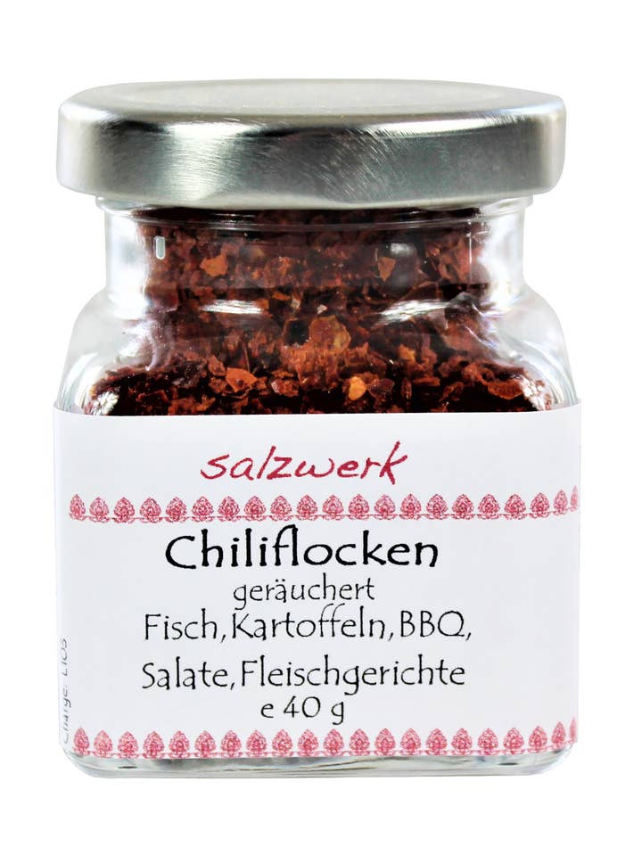 Chilli flakes smoked with seeds for wholesale by Salzwerk Berlin