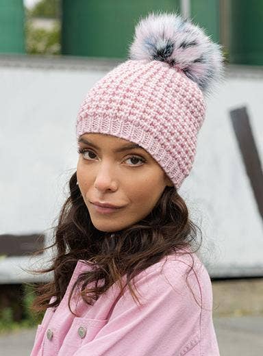 Kyi Kyi - Wholesale Beanie - Women's - Classic Fur - Multi Color Pom16