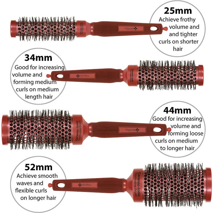 Majestic Beauty – wholesale Hair brush/comb – Round Hair Brush- Nano Technology Ceramic & Lonic
