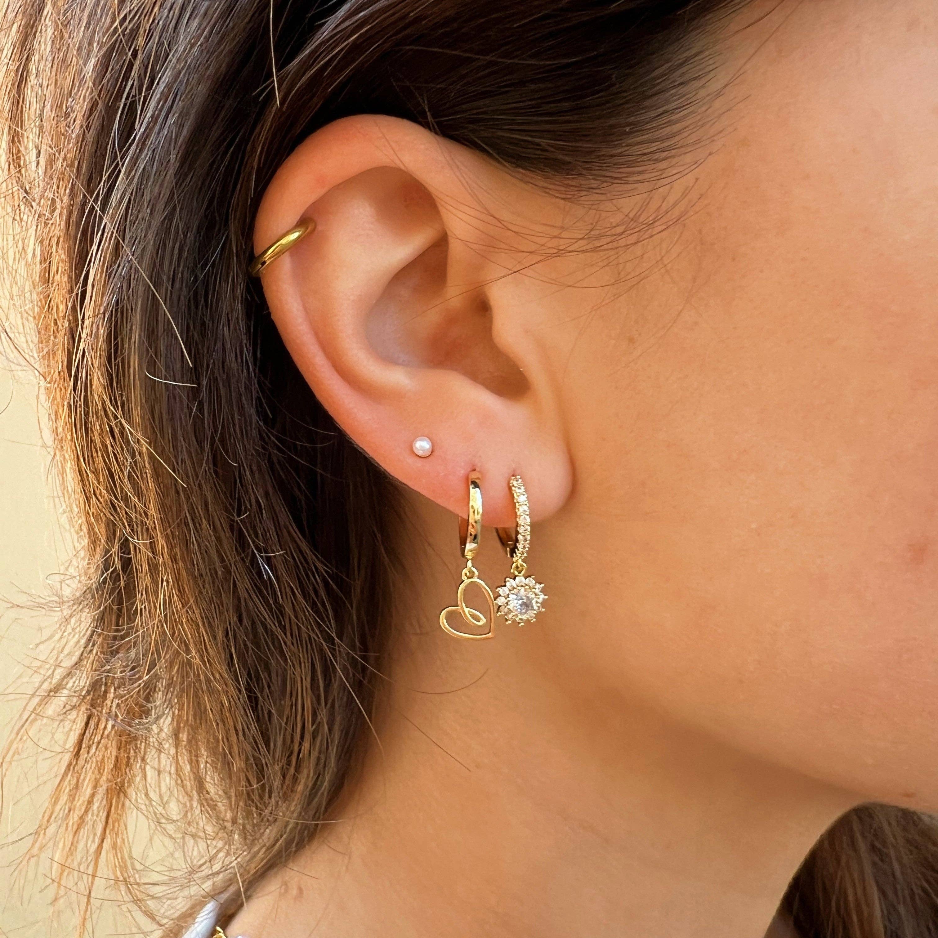 Doré Boucles d'oreilles Eloisa en vente sur Faire3