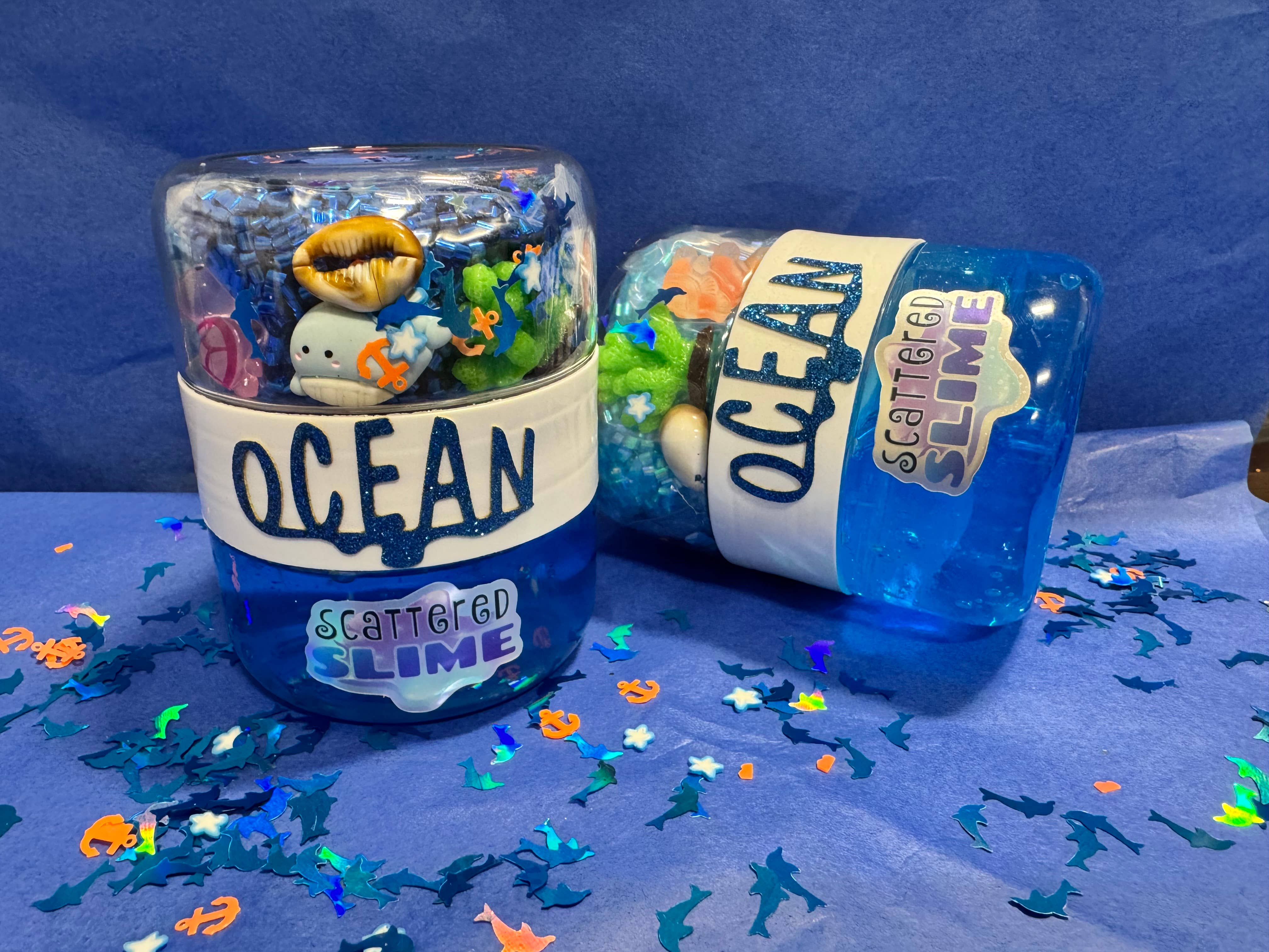 Scattered Slime – Plasticina - Crianças por atacado – Kit de Slime Oceano2