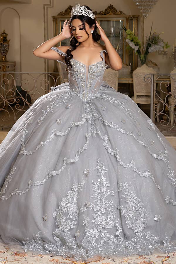 Babyfox Apparel - Wholesale Gown - Women's - Off the Shoulder Embellished Quinceanera Ball Gown13