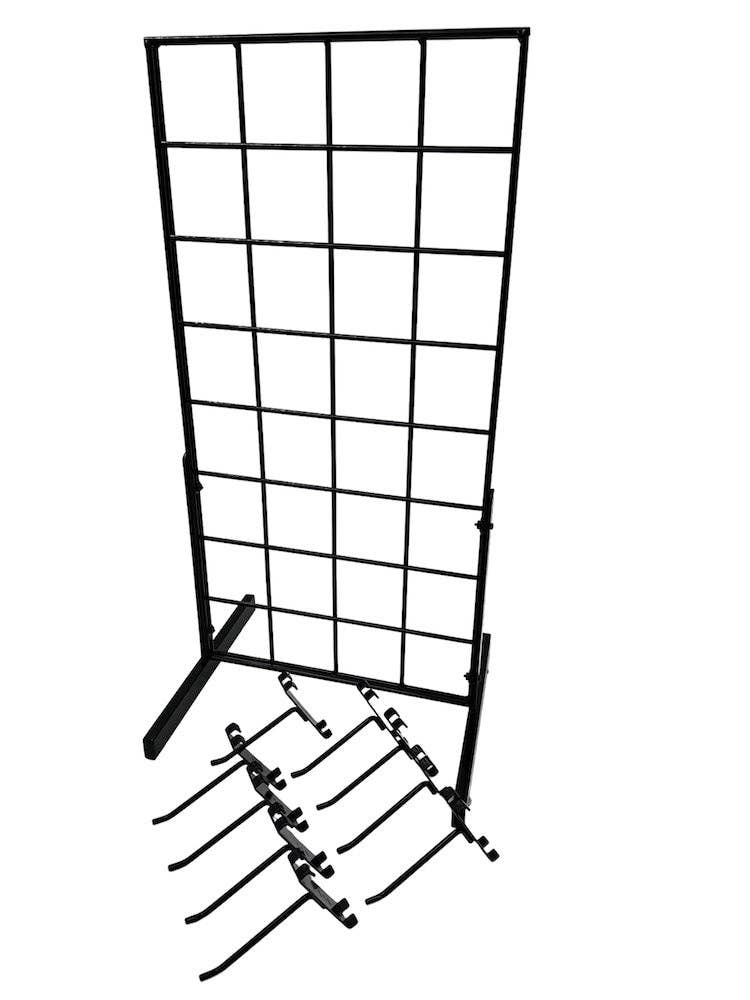 Only Hangers - Wholesale Retailer Display Stand/Case - Black Gridwall Countertop Display with Mini T-Legs4