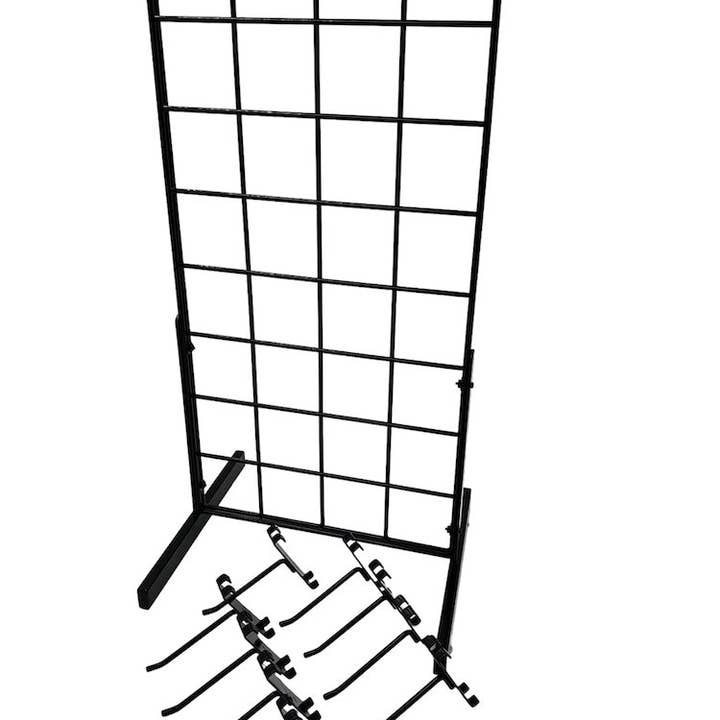 Only Hangers - Wholesale Retailer Display Stand/Case - Black Gridwall Countertop Display with Mini T-Legs4