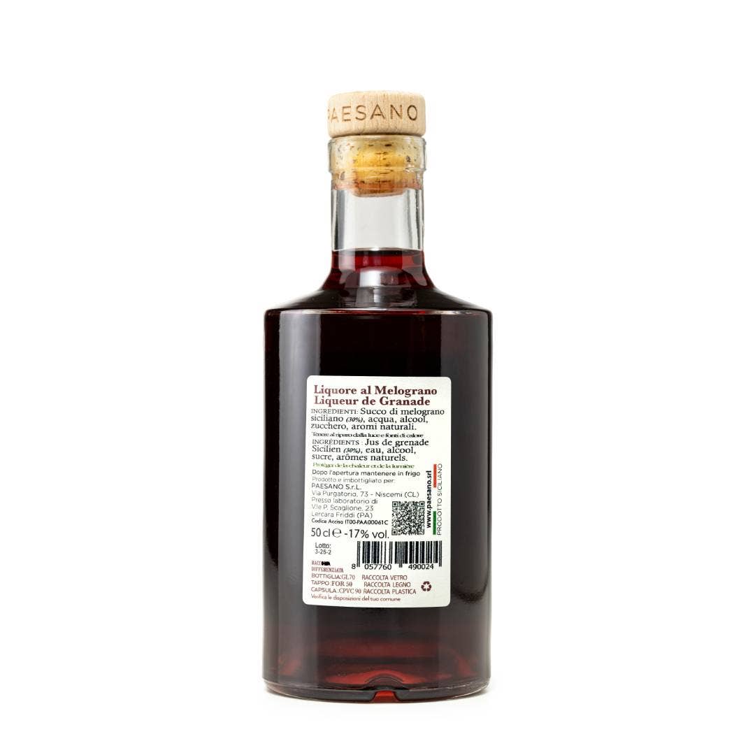 Paesano Srl - Wholesale Liqueur - Sicilian Pomegranate Liqueur (17°)1