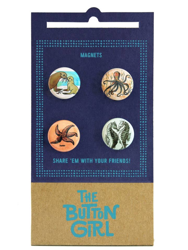 Animales del océano Juego de imanes para venta al por mayor de The Button Girl