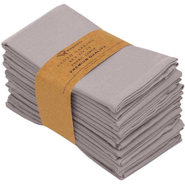 Multi-Pack Square Cloth Napkins Polycotton Twill, 18x18 inches for wholesale by Ruvanti