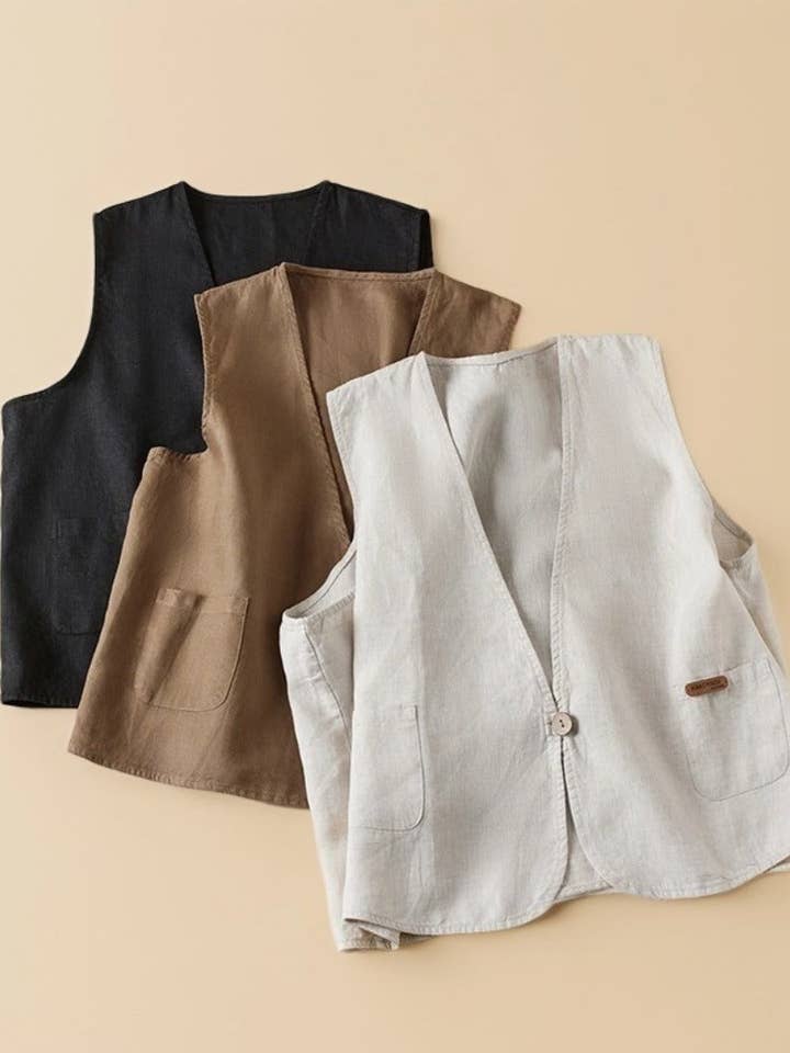 Crosa - Solid Color Sleeveless Vest – Minimalist Summer Layer for wholesale by Funkyrel® Atzbranding Limited