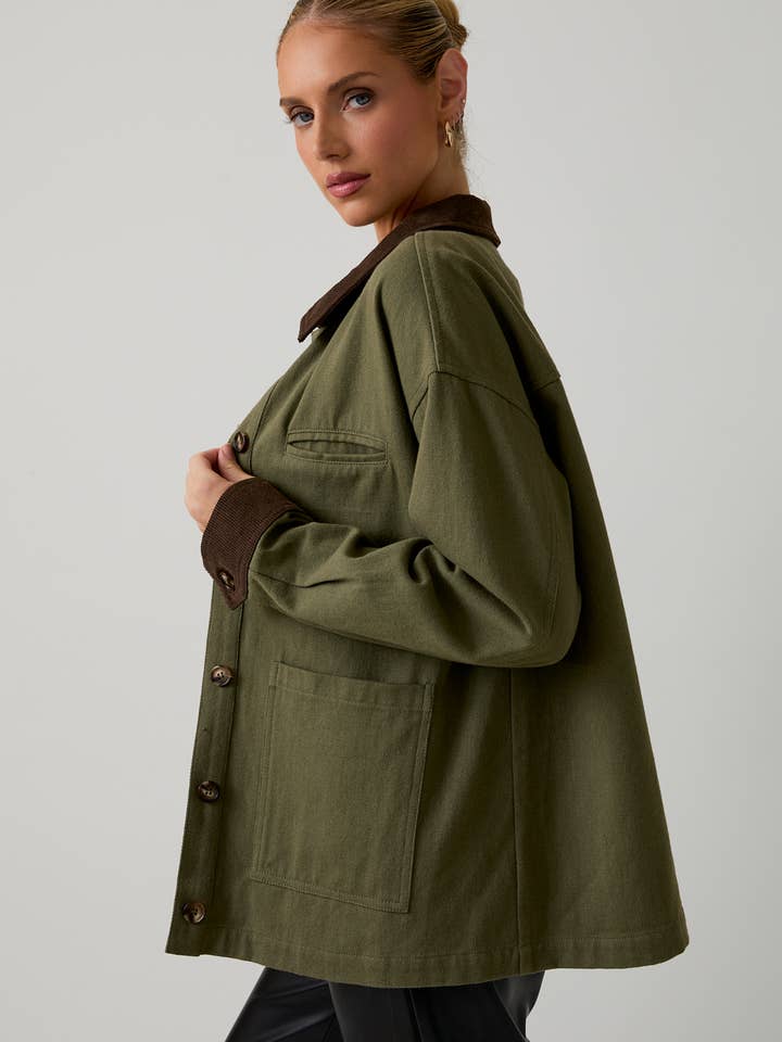 Sunday Edition by LE LIS - Wholesale Jacket - Women's - BUTTON DOWN BARN JACKET8