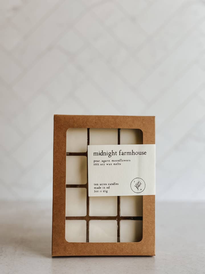 Midnight Farmhouse // soy melts for wholesale by Ten Acres Candles