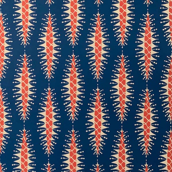 Cambridge Imprint - Wholesale Flat Wrap - Patterned Paper Pine Cone Blue and Red1