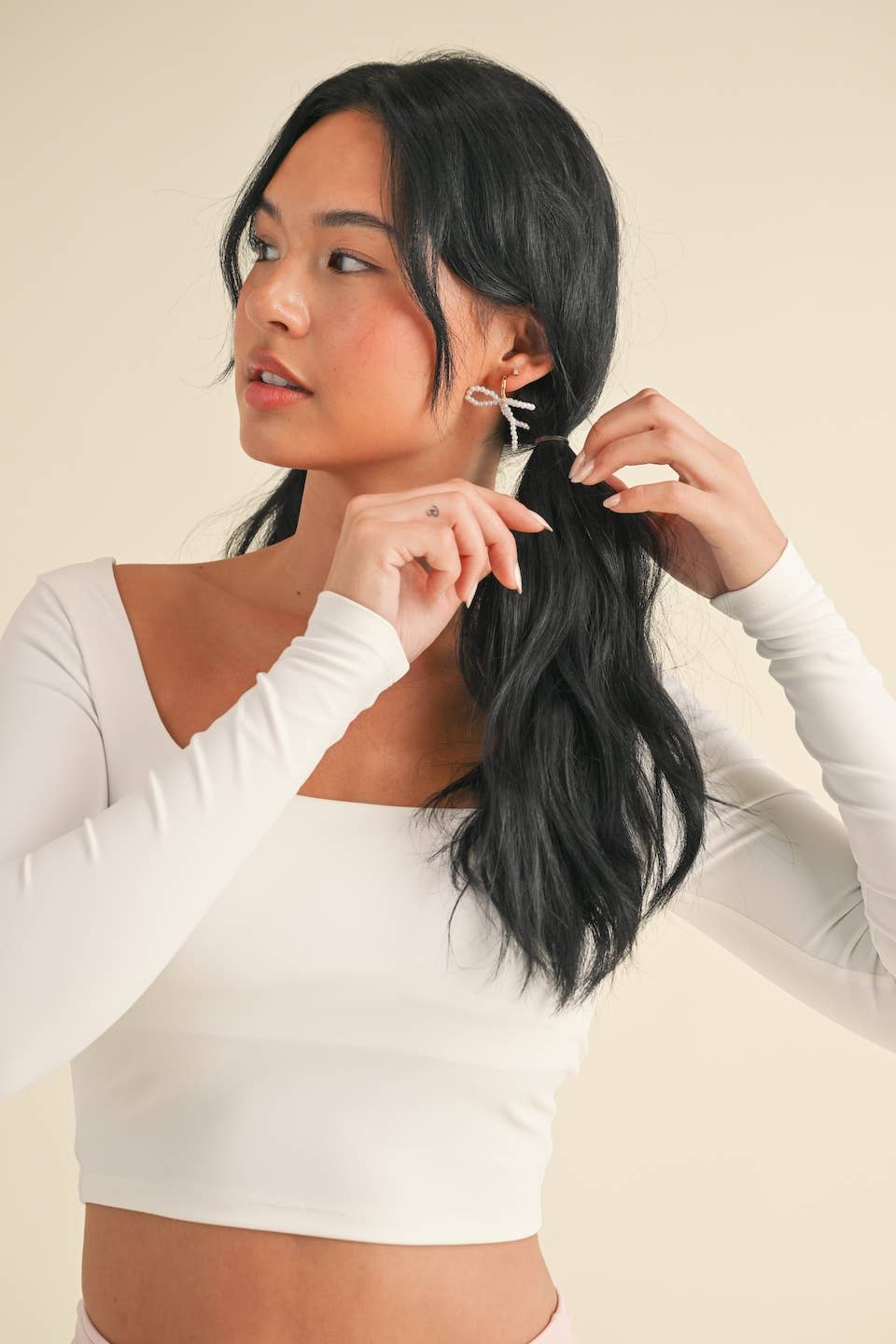 KIMBERLY C - Wholesale Athletic Top - Women's - Balletcore Long Sleeve Square Neck Top12