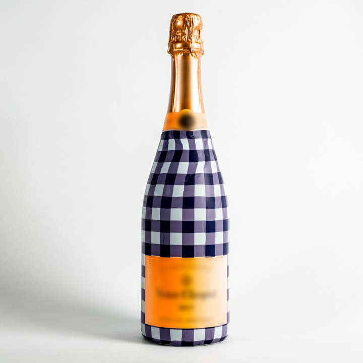 Beau Bottles Purple and White Gingham – Champagne Collection for wholesale by Beau Bottles