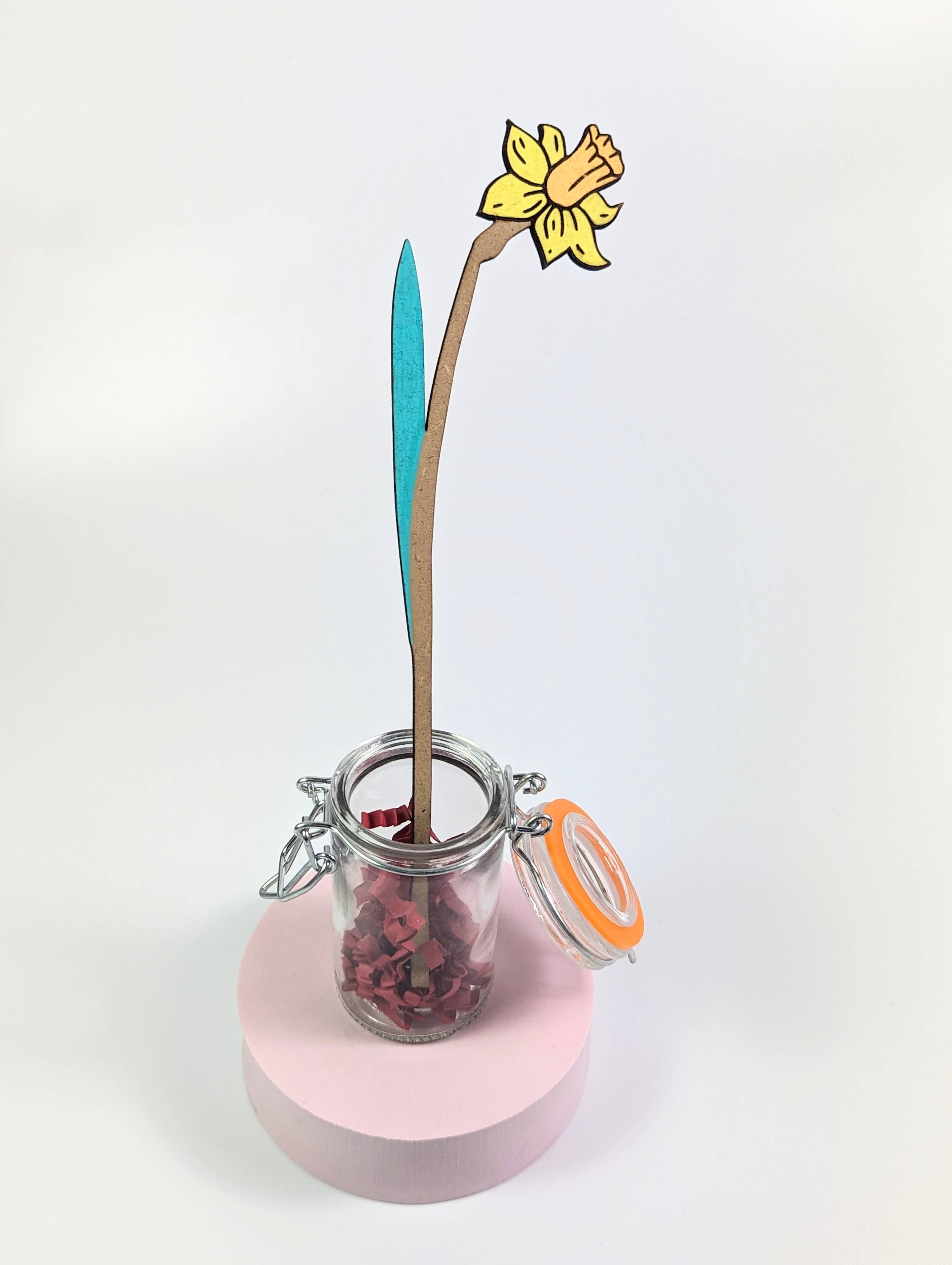 Chikai Shop – wholesale Artificial flowers – Hand-painted wooden flowers for home decor12