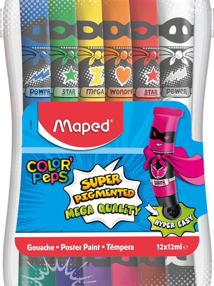 Gouache-Farben Color'Peps, Tube 12 X 12 Ml - Kunststoff-Box für den Großhandel von Maped Deutschland GmbH