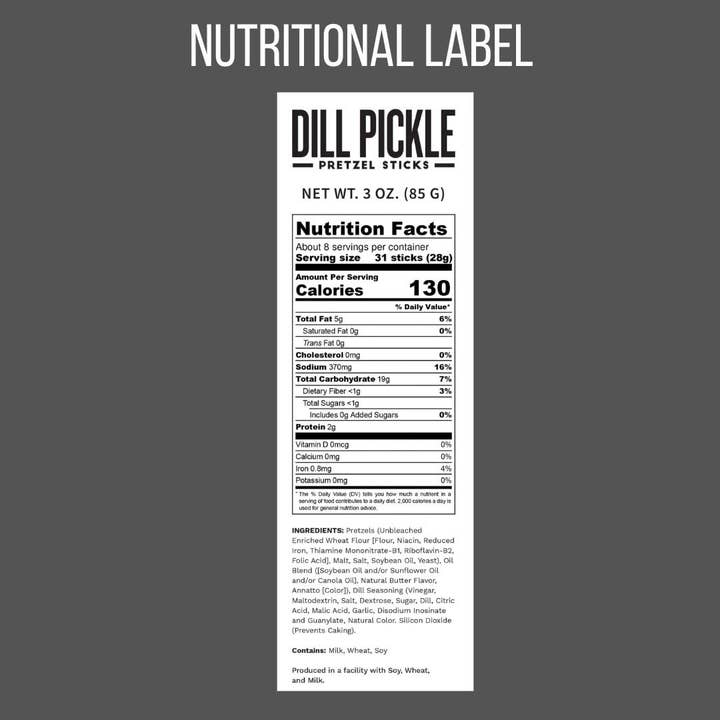 Shop The King - Wholesale Pretzels - Pop Daddy Flavored Pretzels Sticks | Dill Pickle Flavor | 3oz Healthy Gourmet Pretzels Snacks | 15 Pack