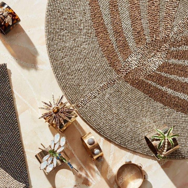 Joanna Buchanan - Wholesale Napkin ring - Palm tree napkin rings, set of two1