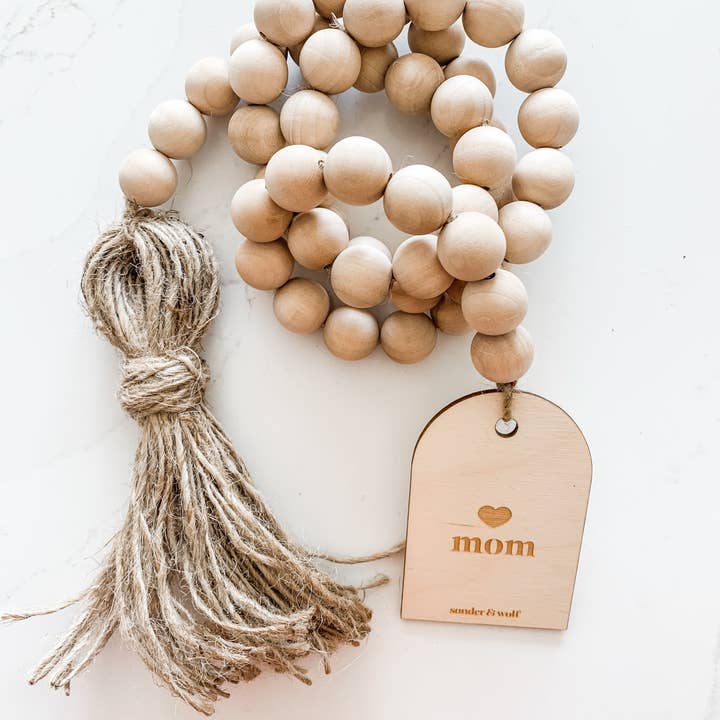 Mom Garland with Jute Tassel for wholesale by sonder & wolf