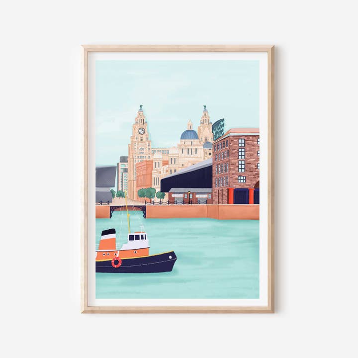 Stampa di Liverpool - Ispirata ai Docks di Albert per la vendita all'ingrosso da parte di Simply, Katy