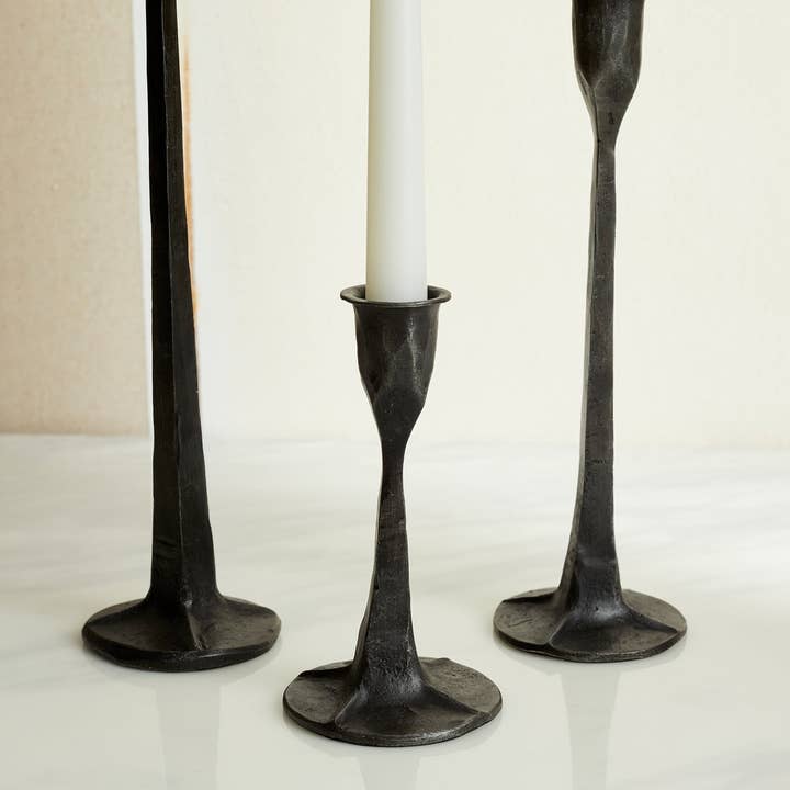 What a Host Home - Wholesale Candle holder - Nile Iron Black Candle Holder Set (Set of 3)3