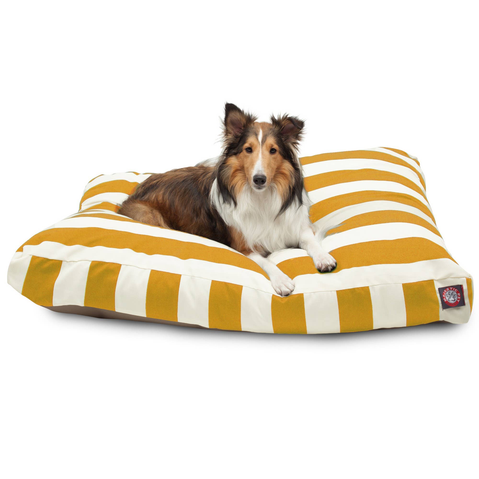 Majestic Pet Products - Vente Panier – chien - Panier rectangle pour chien en mousse à mémoire déchiquetée à rayures verticales20