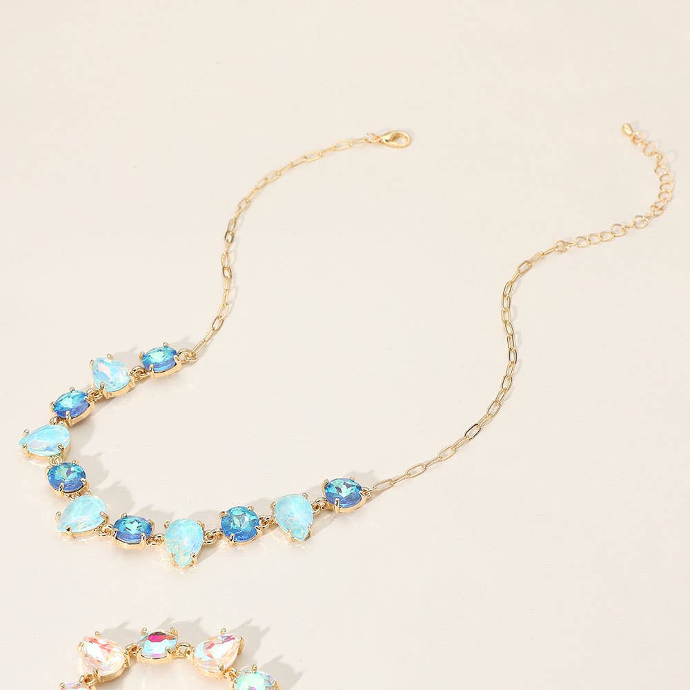 Sensibling Corp. - Venta al por mayor Collares con colgantes/abalorios - Collar de noche con eslabones de piedra ovalada redonda en forma de lágrima con cojín20