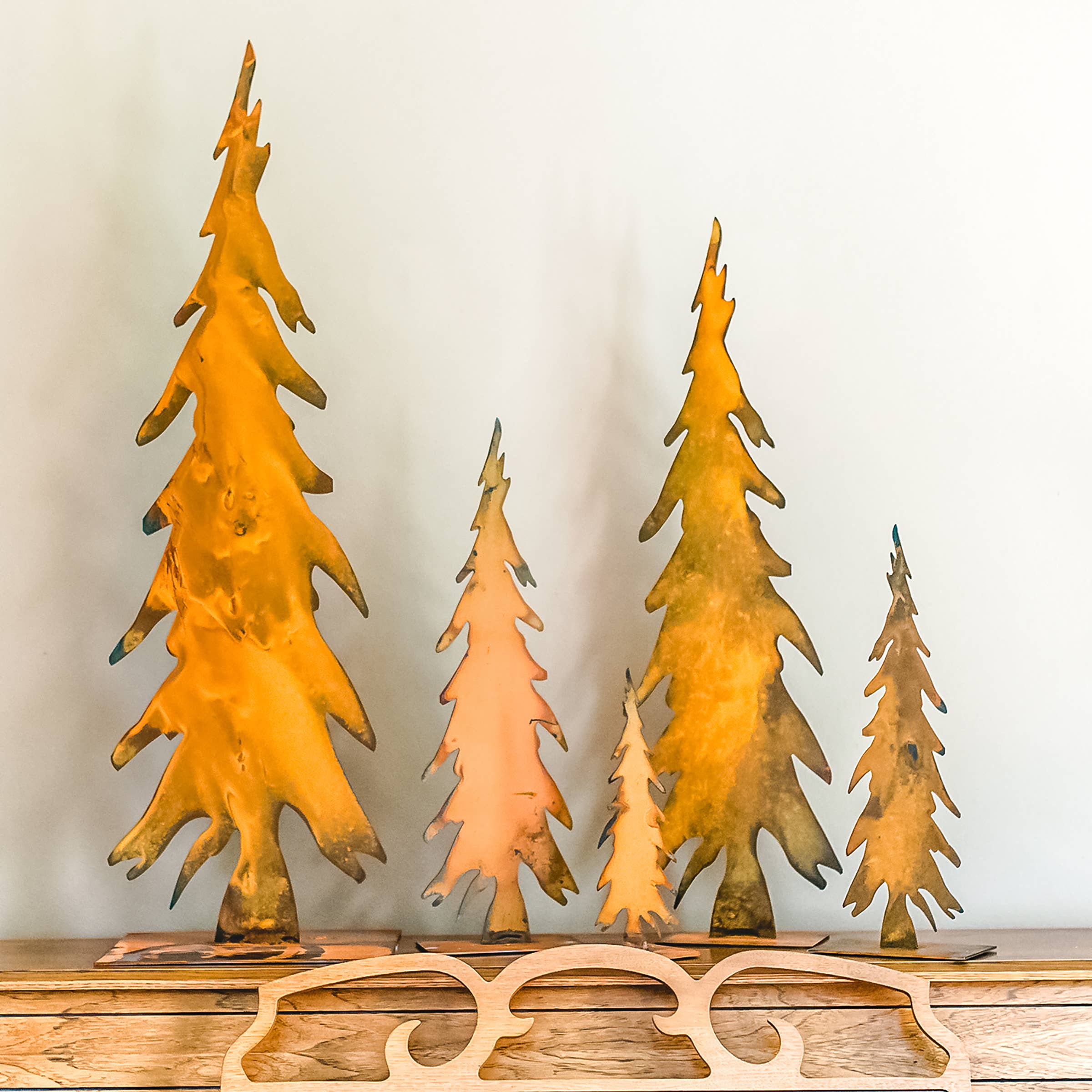 Prairie Dance - Vente Décoration de Noël - Sapins à crayons, décoration de Noël, silhouettes d'arbres en métal pour les fêtes15