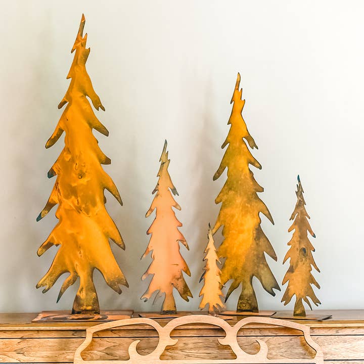 Prairie Dance - Vente Décoration de Noël - Sapins à crayons, décoration de Noël, silhouettes d'arbres en métal pour les fêtes15