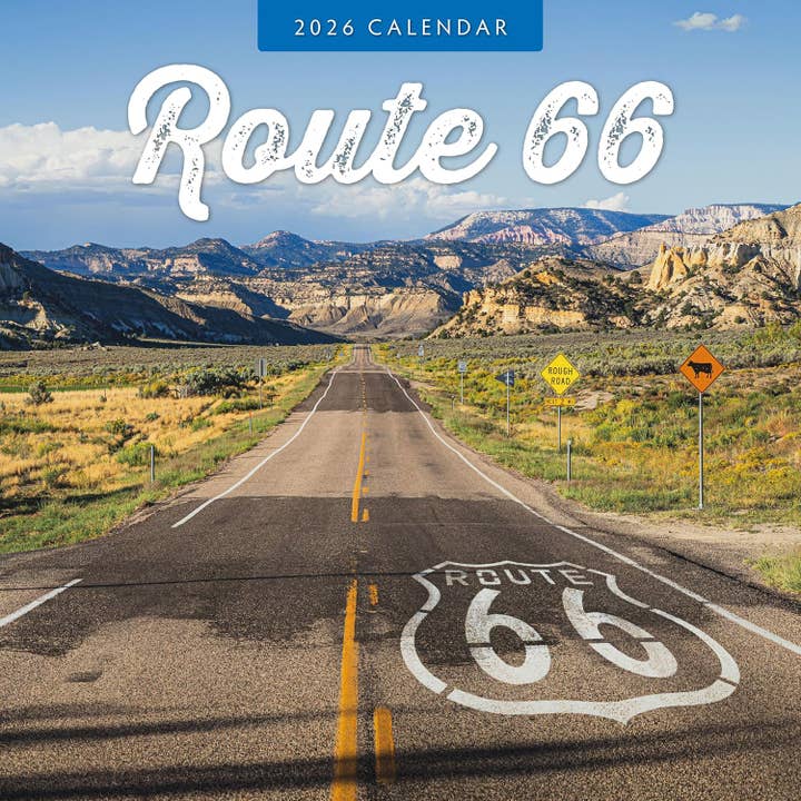 Red Robin 2026 Route 66 Monthly Wall Calendar for wholesale by MiddleGift
