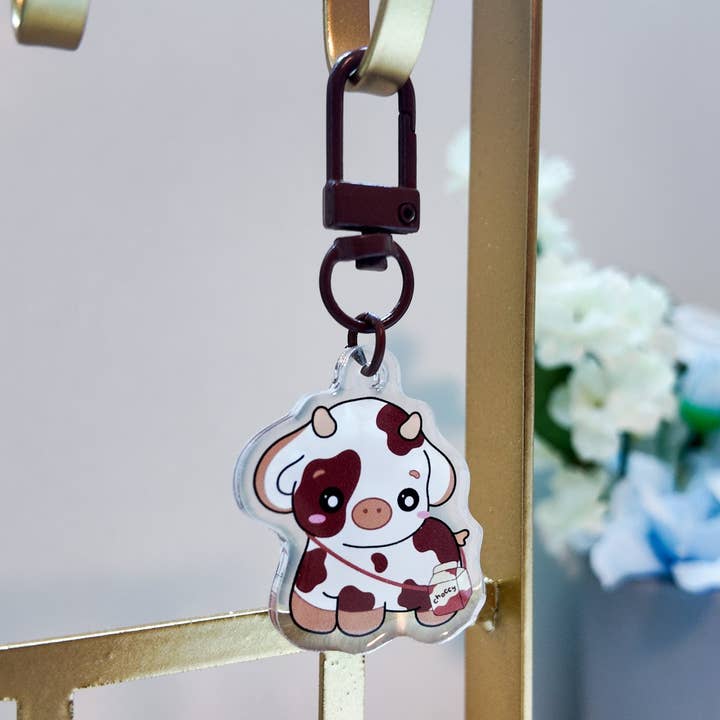 Chocolate Cow Key Charm for wholesale by Angel + Hare