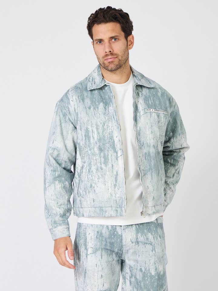 TOP MONDAY - Wholesale Top & Pant Set (NOT Loungewear) - Men's - Paint Effect Denim Set – Street Chic Look for Winter9