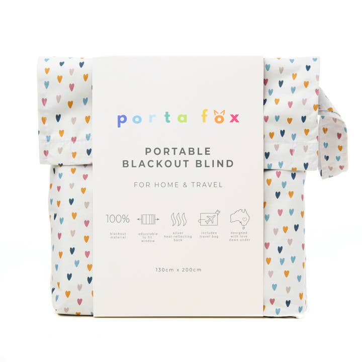Porta Fox - Wholesale Curtain - Portable Blackout Blind - Indie Love Hearts3
