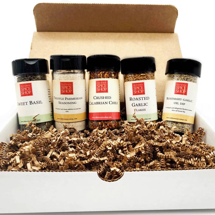Flavors of Italy Gift Box, Gourmet Spices & Seasoning Set for wholesale by Old Town Spice Shop