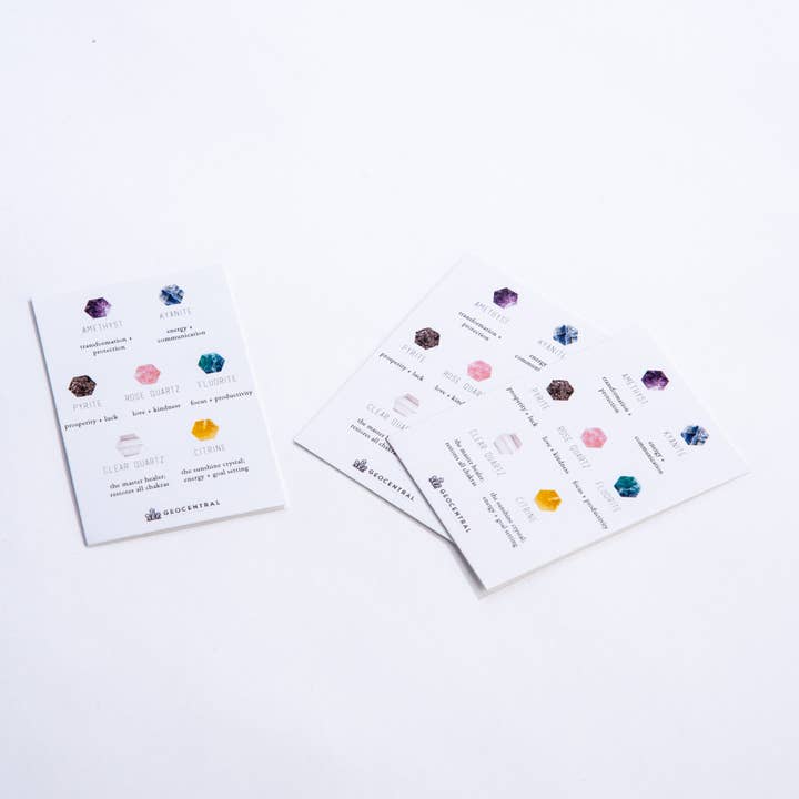 Crystal Property Cards for wholesale by GeoCentral