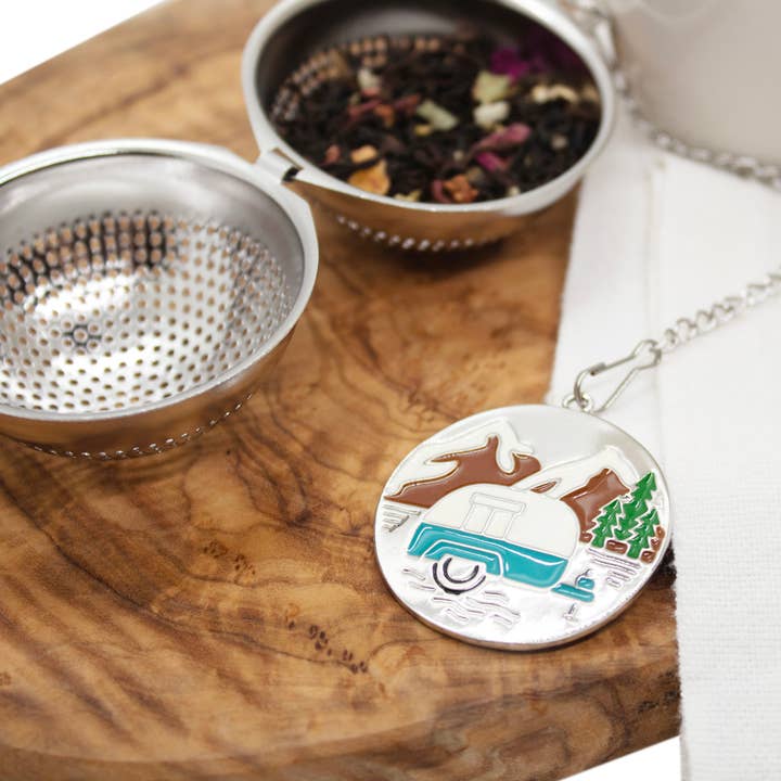 Infusore per tè con foglie sfuse, palla vintage per camper, regalo per il tè per la vendita all'ingrosso da parte di The Traveling Teapot