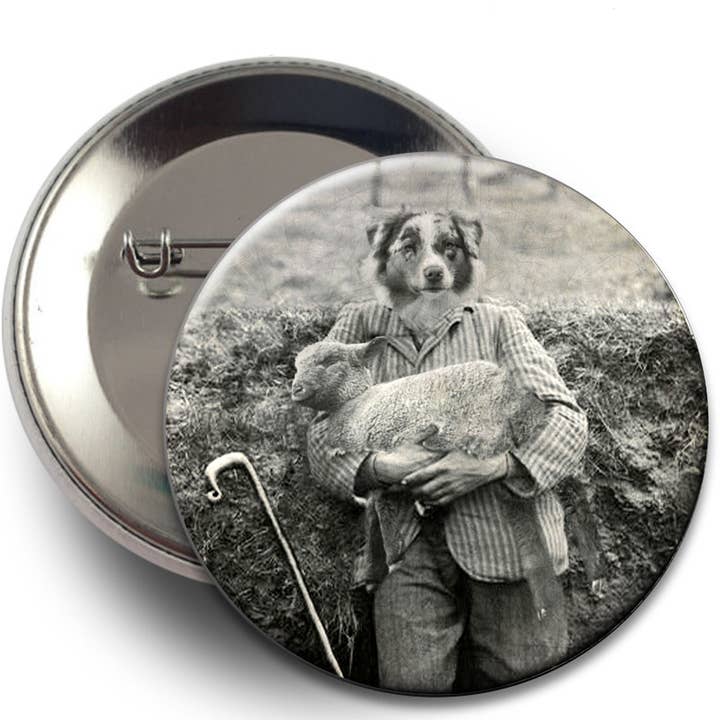 The Wild Oddisorium - Wholesale Lapel Pin/Button - Dog Buttons, Pins, Badges, POS, Funny Dogs in Clothes, Cute1
