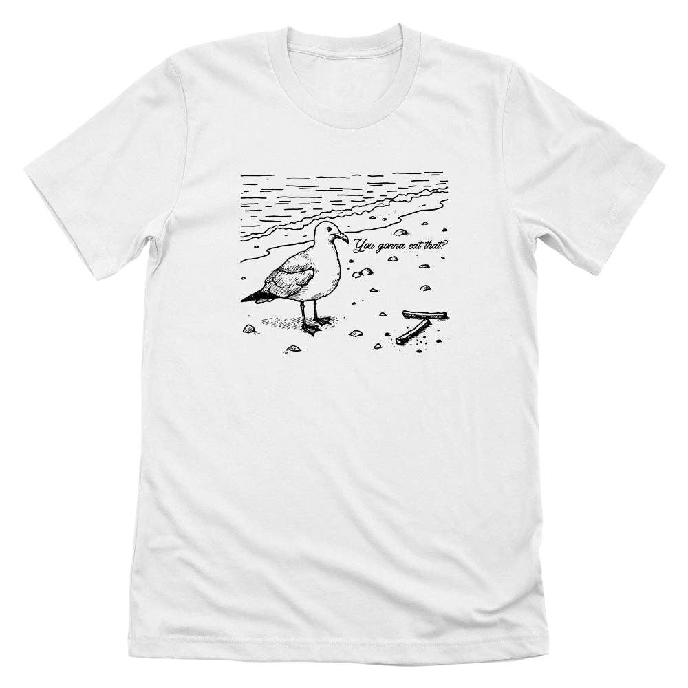 Let's Get This Thread - Wholesale Screen Printed T-Shirt - Unisex - You gonna eat that Seagull14