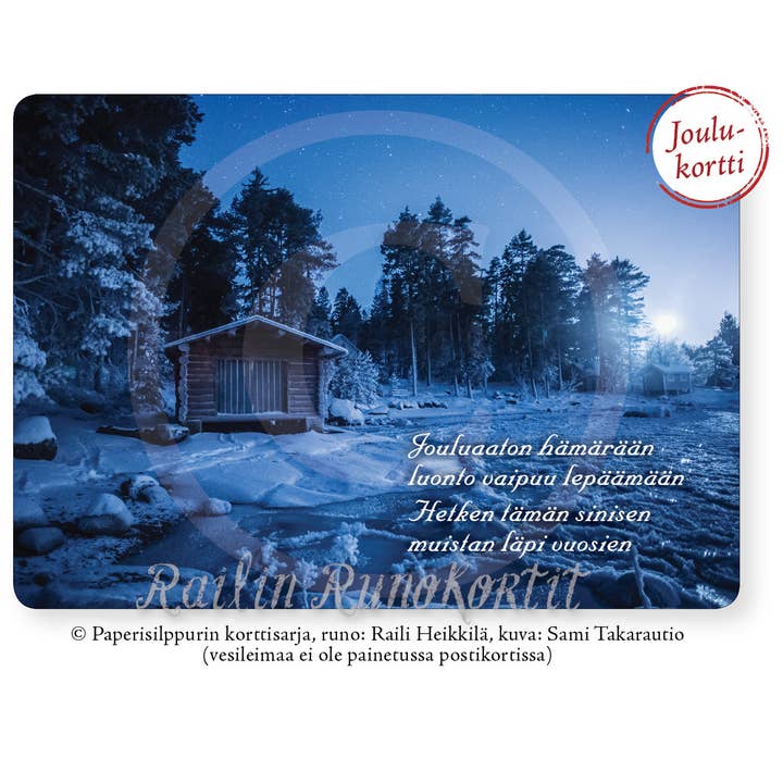 Winter Lapo Of Boat Pads, Rail Poëziekaart (kerstkaart) voor wholesale door Paperisilppuri