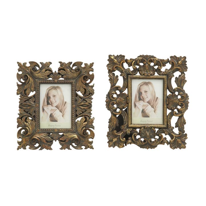 A-76463 : CADRE PHOTO EN POLYSTONE 9" L, 11" H (4X6) pour la vente par Import Corner